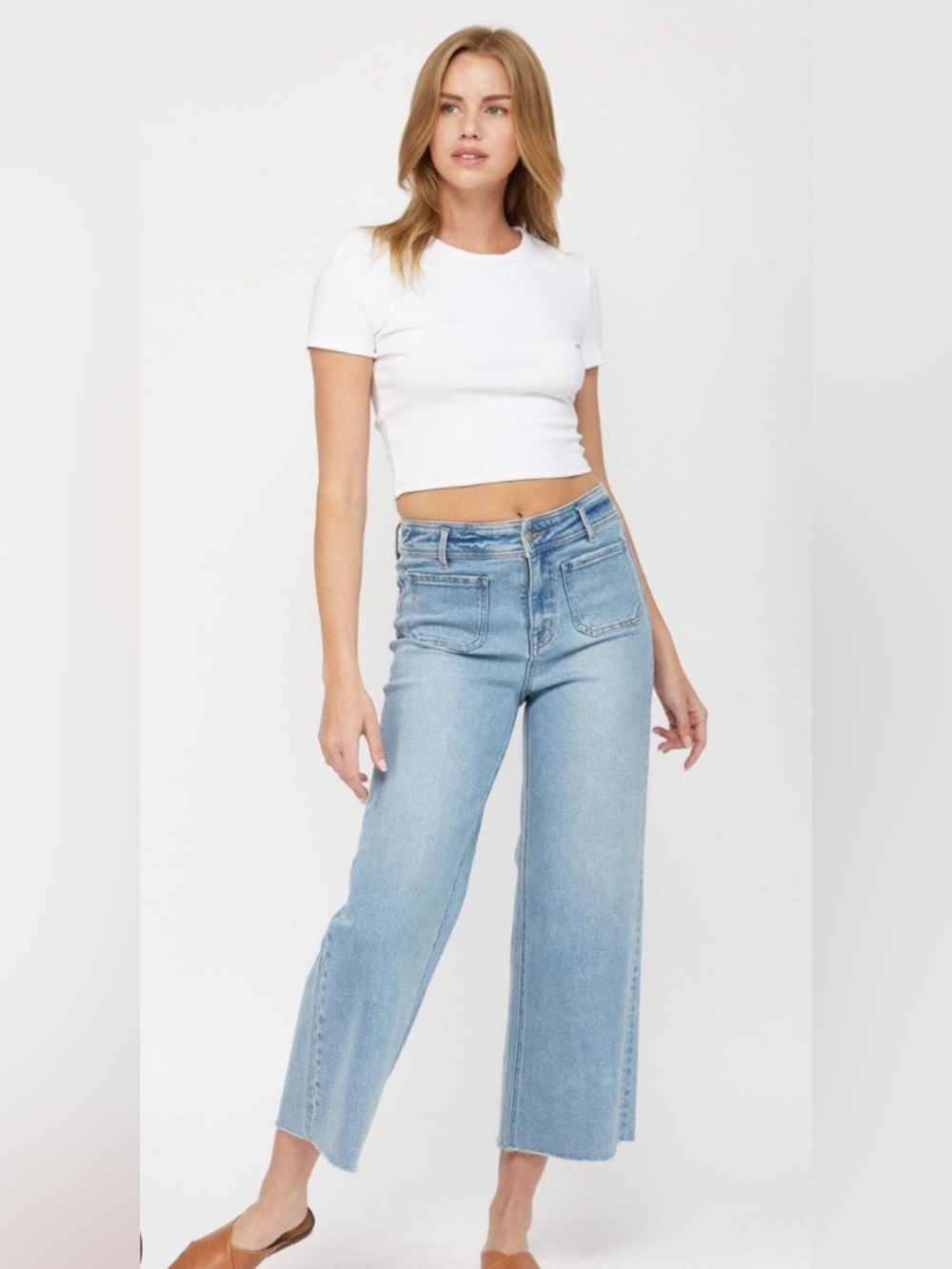 Nwt Mica Cropped Wide Leg. All the stretch of a Judy Blue Jean.